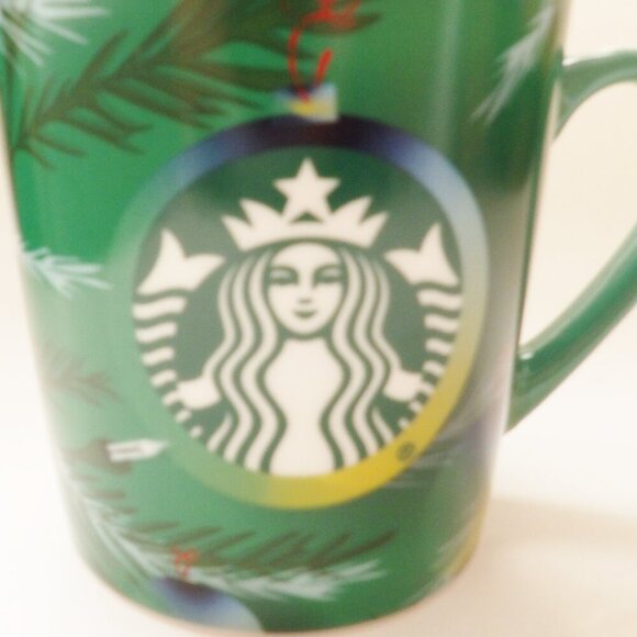 Starbucks 2020 Green Holiday Mug Lights & Ornament Design Large 18 oz. Size - Picture 5 of 7